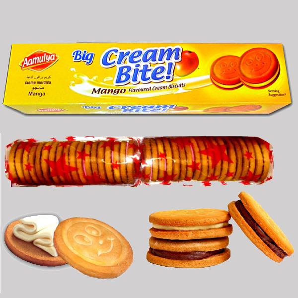 Aamulya soft mango Cream Biscuit, Shelf Life : 24 Months