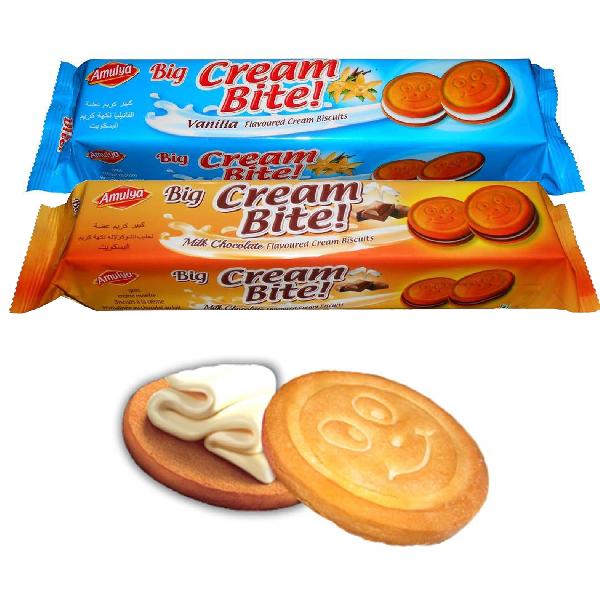 Aamulya Round soft Cream Biscuits, Packaging Type : Bag, Box, Family Pack, Single Package
