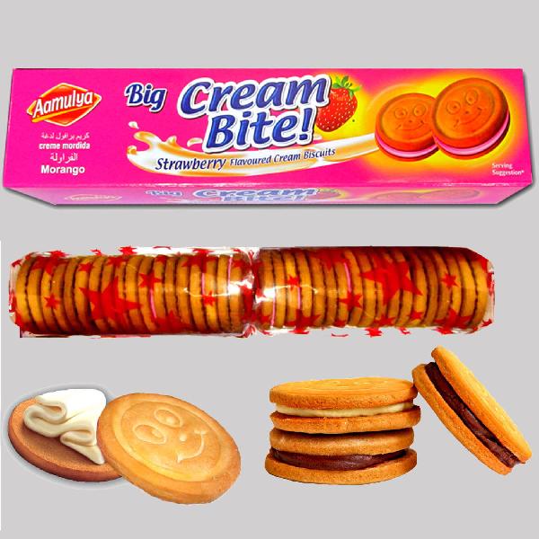 Amulya round soft Cream Biscuits, Packaging Type : Bag, Box, Family Pack, Single Package