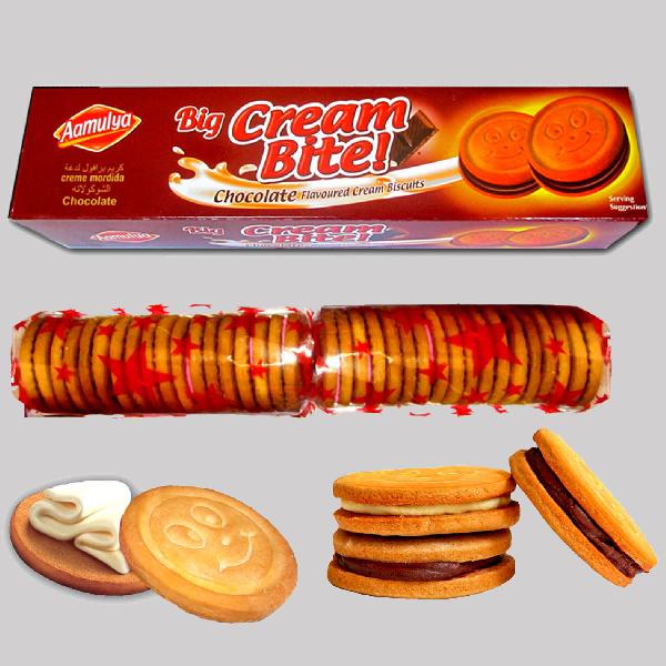 Aamulya Rouns soft cream sandwich, Packaging Type : Bag, Box, Family Pack, Single Package