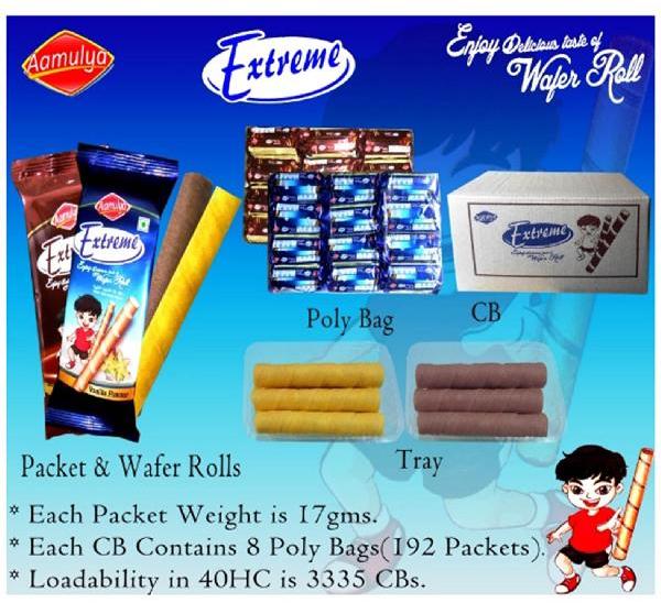 Aamulya Soft Cream Wafer Biscuits, Certification : FDA, GMP, HACCP, ISO, Halal Certifications