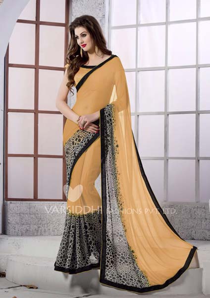 Georgette with Traditional Broder