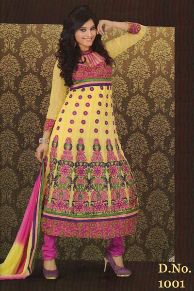 Georgette with Heavy Embroidery Dress Material