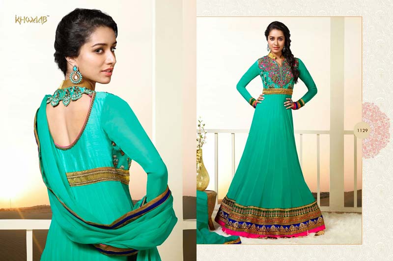 Shraddha Kapoor Khwaab  Exclusive Designer Anarkali Dress Materials