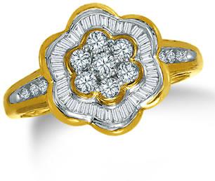 Floral Embrace - 18k Diamond Ring