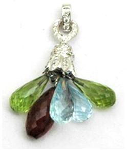 Grape Fizz - 18k Diamond, Colored Stone Pendant