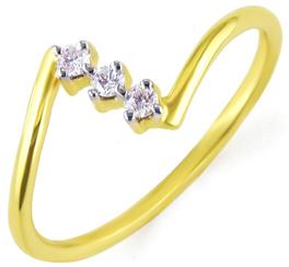 Love Trio - 18k Yellow Gold Diamond Ring