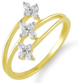 Trio - 18k Yellow Gold Diamond Ring