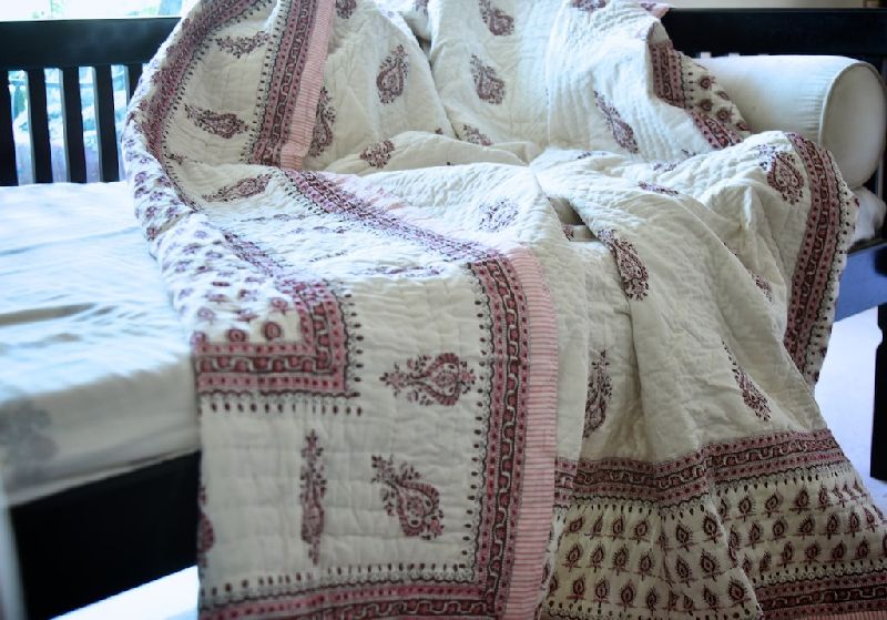 Cotton Hand Block Printed Quilts