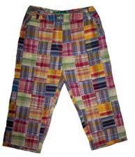 Womens Patchwork Capri