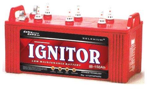 Ignitor Batteries, for india, Certification : 150AH