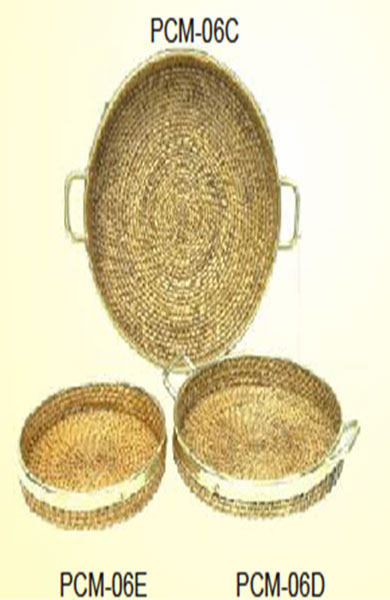 Round Trays with Handles