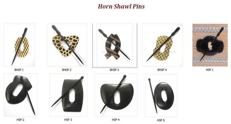 Horn Shawl Pins