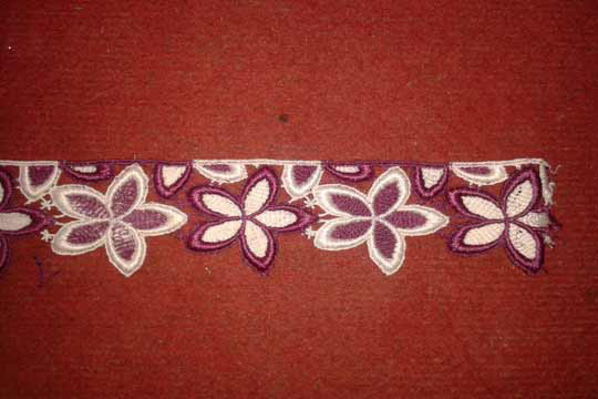 Silk Two Colored Floral Lace