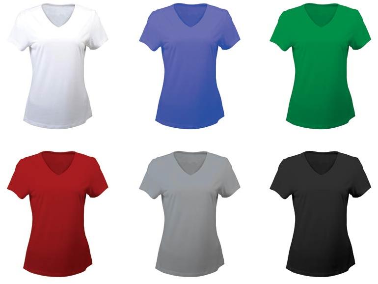 Ladies V Neck T Shirts