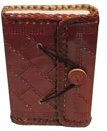 Leather Button Diary