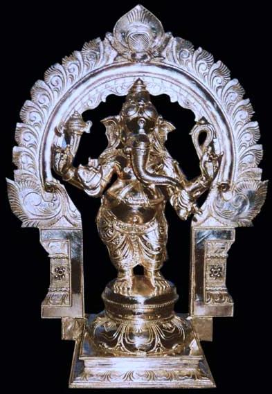 Brass Standing Ganesh Statue