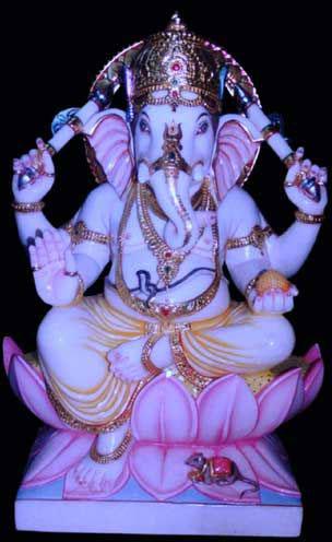 White Marble Ganesh Statue