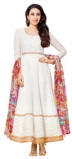 Designer Anarkali Bollywood Suits, Color : White