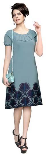 Gorgeous Look Georgette Kurtis for Women, Color : Grey