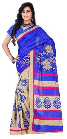 Printed Designer Bhagalpuri Saree