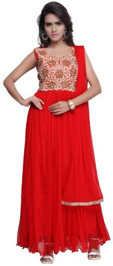 Red Net Gown