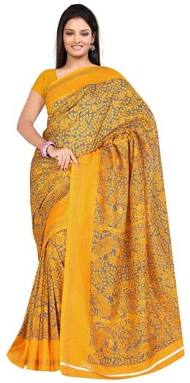 Silk Sarees, Color : Yellow