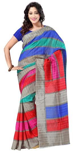 Striped Bhagalpuri Silk Saree