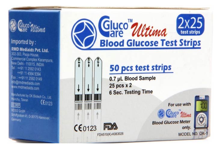 Glucose Meter Test Strips - Glucocare Ultima