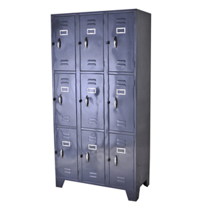 Steel Locker Cabinet - 9 openings