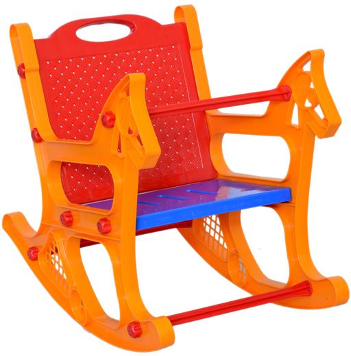 Plastic baby rocker, Color : Orange Blue