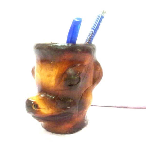 Leather Coated Pen Stand
