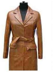 Plain Long Leather Overcoat, Size : M, S, XL, XXL