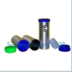 Aluminum Canisters with Plastic Press On Cap