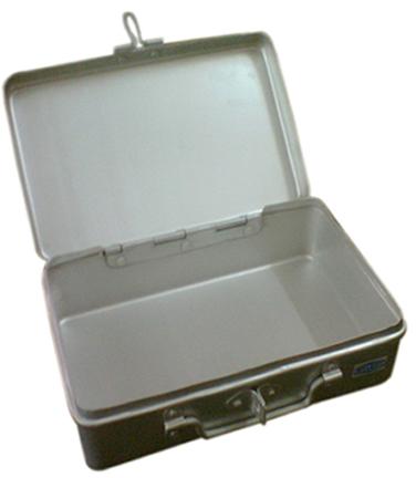 Plain Aluminum Hinged Tin Box, Feature : Biodegradeable, Eco Friendly