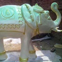 Fiber Elephant Statues