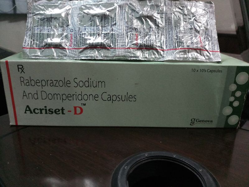 Acriset-D Capsules (Rabeprazole sod. 20mg EC + Domperidone 30mg SR)