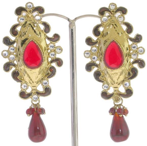 Kundan Meena Earrings