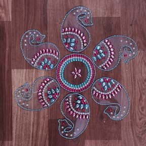 Rangoli 7 Pcs Peacock