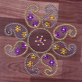 Sikotar Creations Rangoli Mango