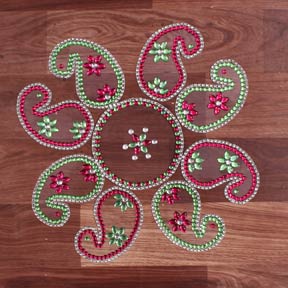 Sikotar Creations Rangoli Plain Mango