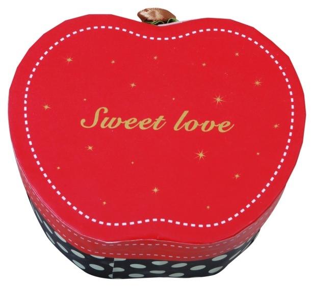 Beautiful Hardboard Apple Shaped Love Gift Box