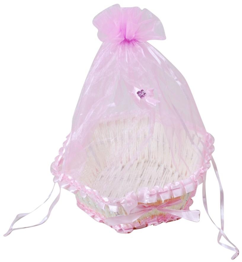 Net & Plastic Hexagonal Shaped Basket, Color : Pink