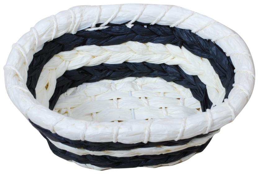Plastic Oval Shaped Small Basket, Color : Black
