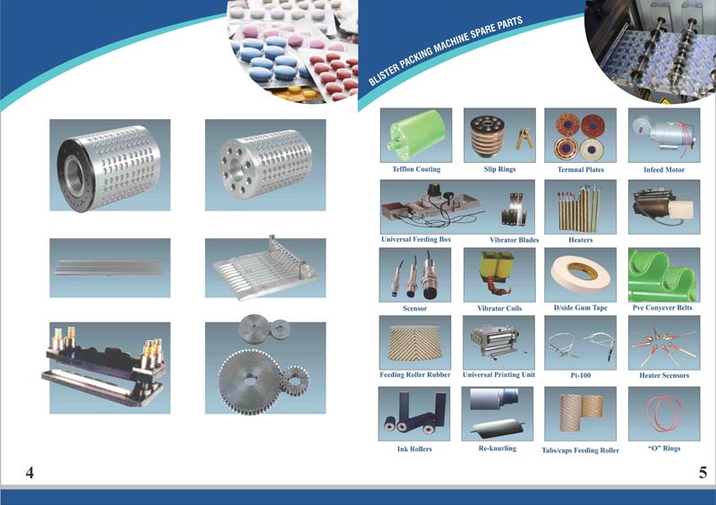 Blister Packing Machine Change Parts
