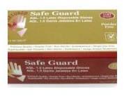 Safeguard Latex Examination Glove Powdered Gloves
