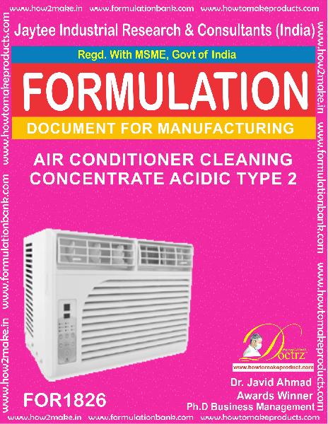 Air conditioner cleaning compound making formulation