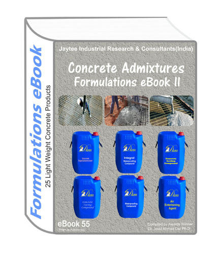 Concrete admixtures formulations eBook II with 25 formulations