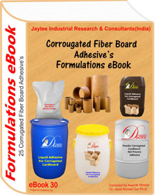 Corrugated fiberboard box adhesive formulations eBook(25 formulations)