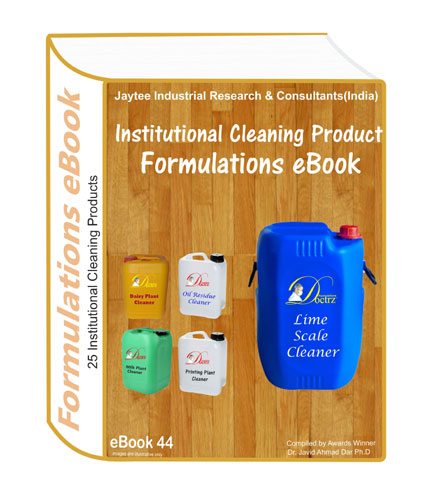 Institutional cleaning products formulations eBook44 with 25 formulas